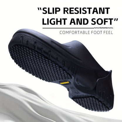 Professional 'S Shoes Are, Anti-Slip, High-Quality Work Shoes with Thick EVA Soles And Odor-Proof Casual Shoes Suitable for Kitchens, Hospitals, And Restaurants. They Are Designed in Black, Easy