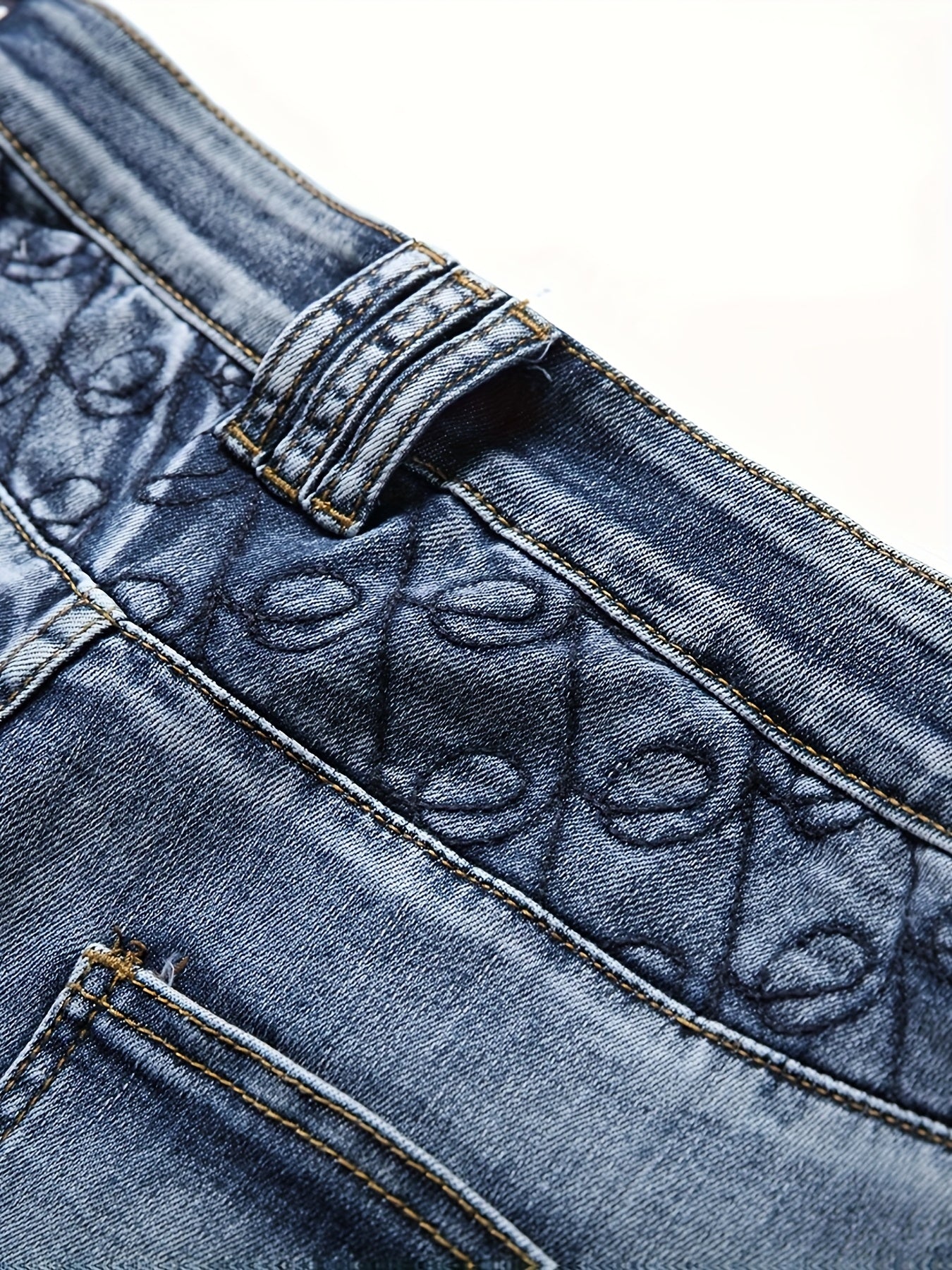 KEEVOOM Men'S Light Blue Washed Gradient Denim Shorts - Summer Casual Slim-Fit Shorts for Outdoor Sports & Trendy Daily Outfits