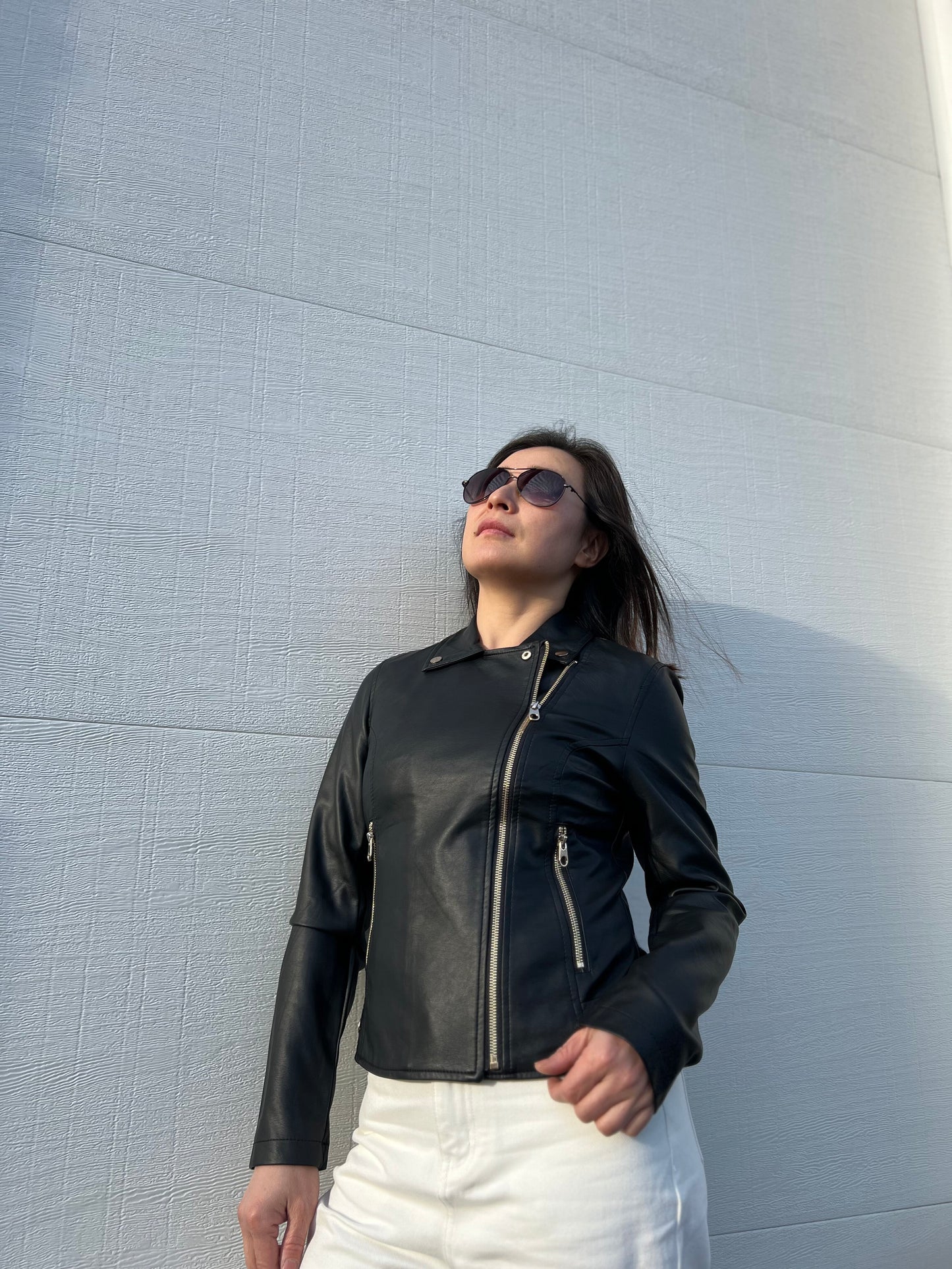 Women’s Faux Leather Moto Jacket – Chic, Edgy & Timeless