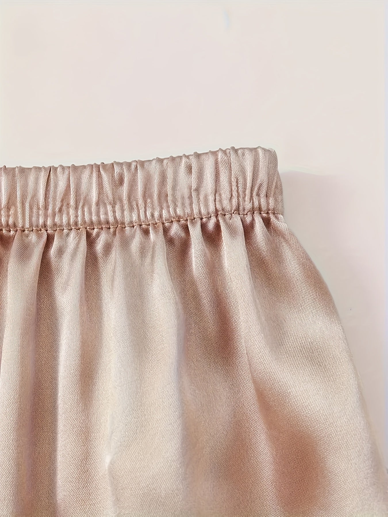 Women's Champagne Satin Short-Sleeve Pants - product view 18