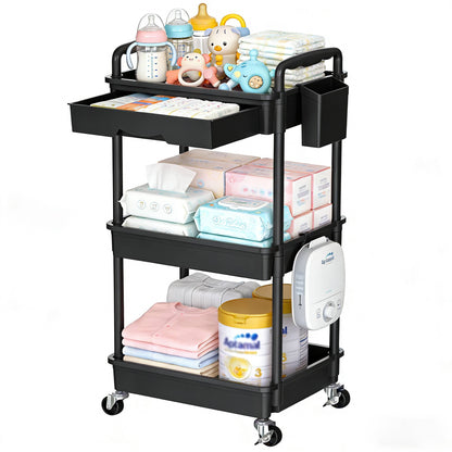 Nursery Storage Cart - Mobile 3-Tier Organizer