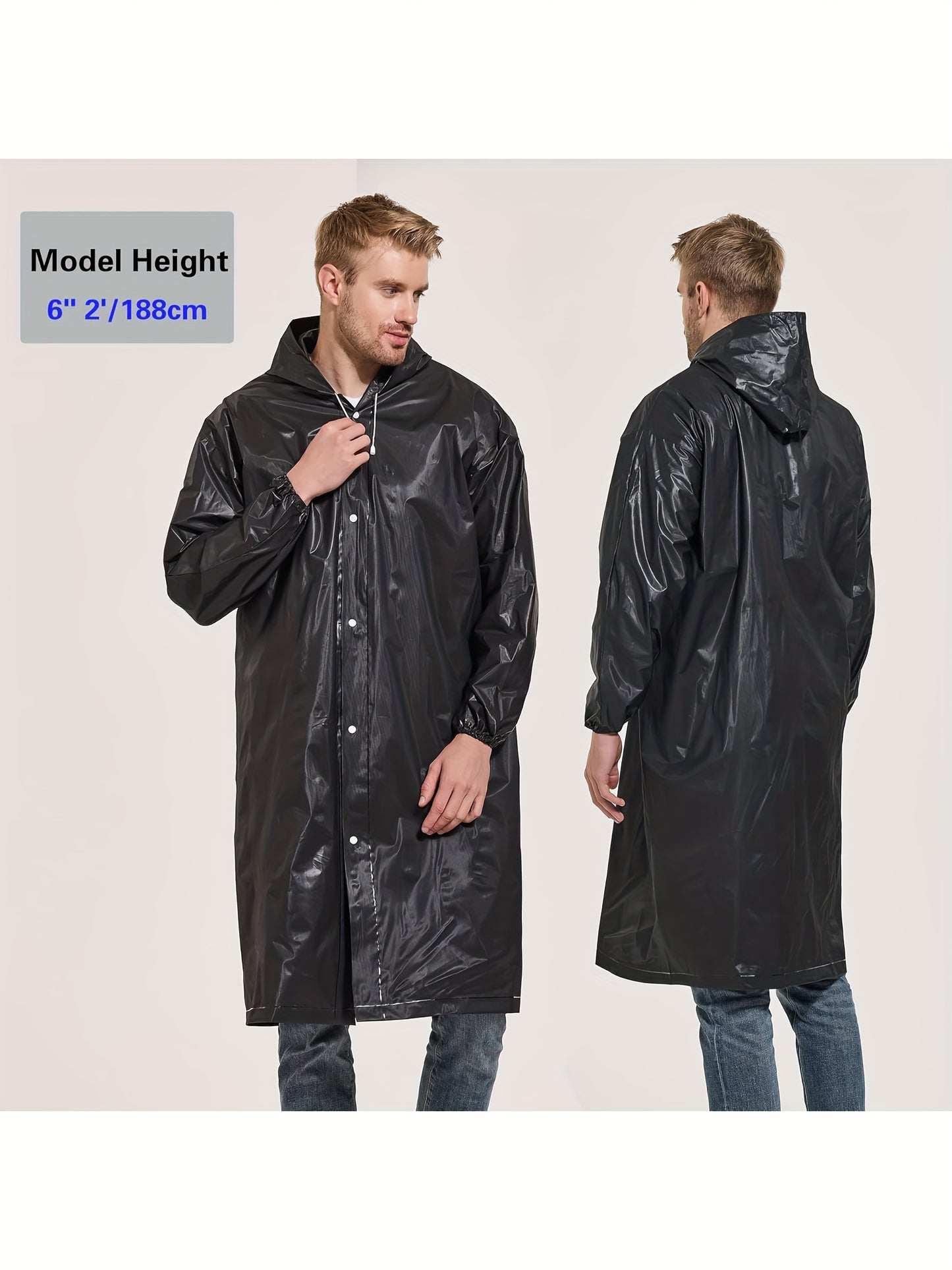 4pcs Reusable Adults Rain Ponchos Portable Raincoats For Women Men With Hood For - product view 14