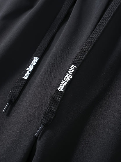 Men'S Sweatpants with Drawstring And Pockets, Regular Fit And Cuffed Sports Trousers for Spring And Autumn Running And Daily Outerwear-Pants for Men