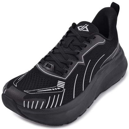 Men's Running Shoes - Cushioned Support & Wide Toe Comfort