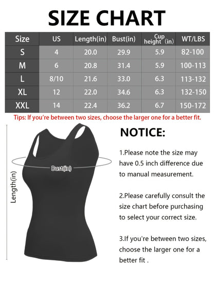 Women's Built-In Bra Camisoles - 3-Pack Wire-Free Padded