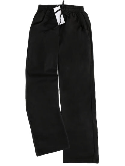Women's Palazzo Pants Drawstring Waist Wide Leg CLoose Trousers with Pockets Comfort