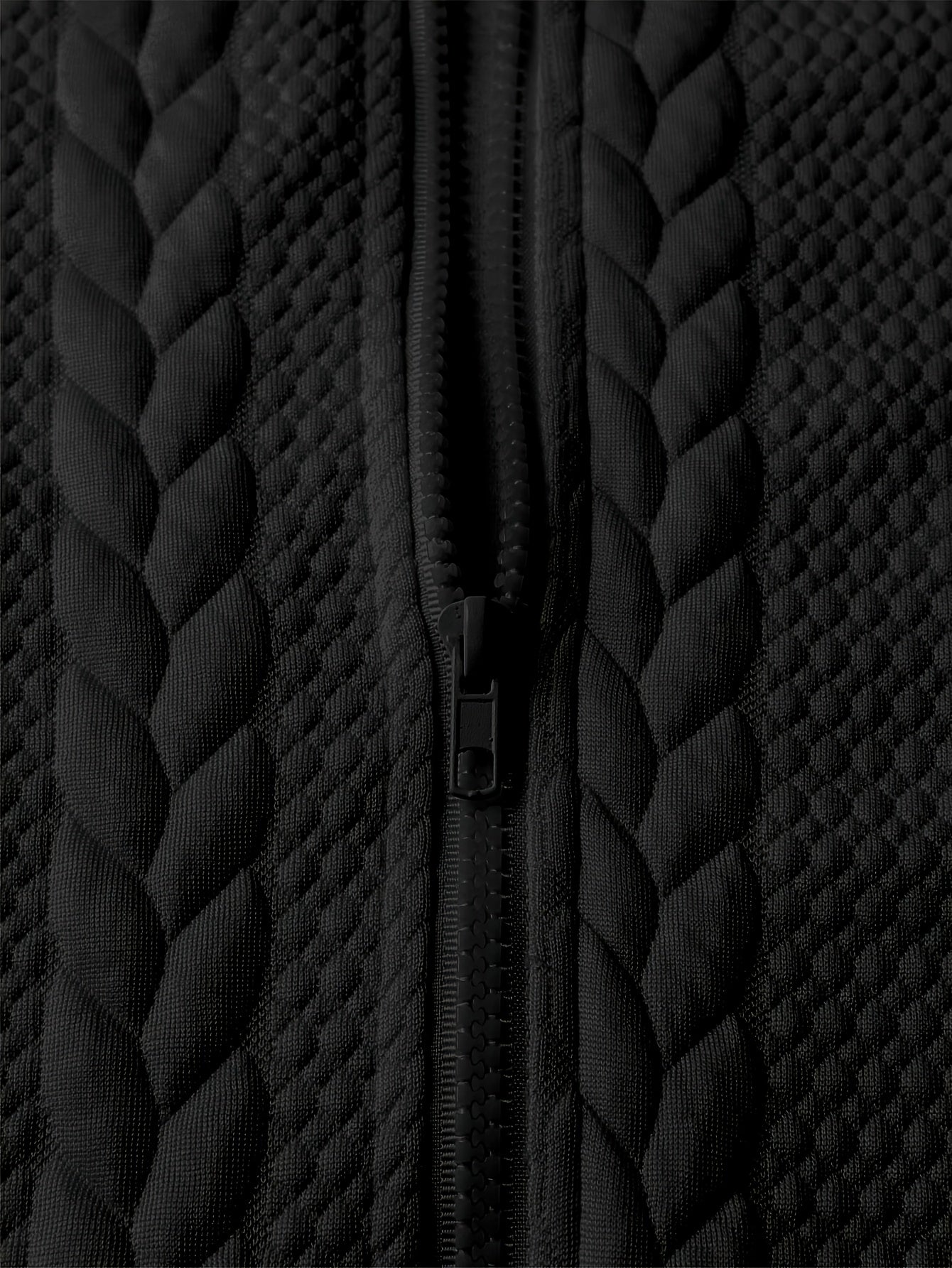 [Brown Hooded Jacket] Stylish Brown Men'S Hooded Jacket| Long Sleeve, Casual Knit Zip-Up with Pockets, All-Season Wear