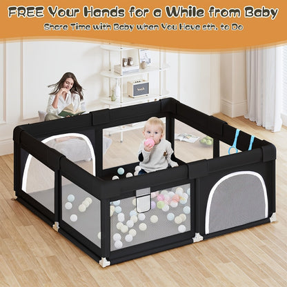 Baby Playpen - 47-Inch Indoor Outdoor Activity Yard