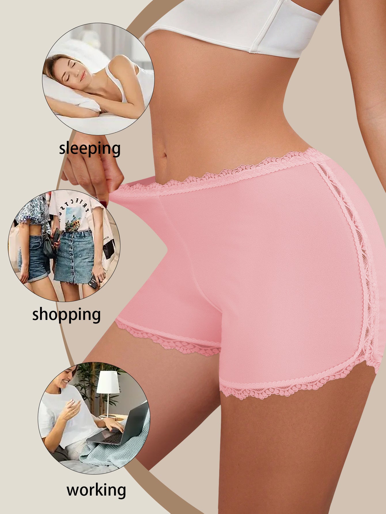 Women's Mixed colors Lace High-Waist Underwear - product view 2