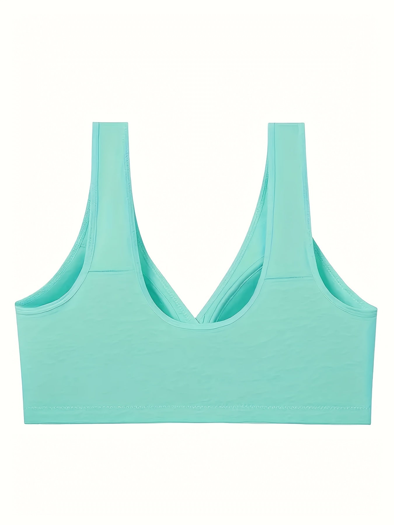 3pcs Plus Size Printed Front-Closure Bra Set Elegant Full-Cup Wire-Free Comfort Bras Women's Lingerie & Underwear Sets Everyday Bras Fashion Underwear Skin-Friendly Fabric Soft Material Padded Bras Seamless Underwear