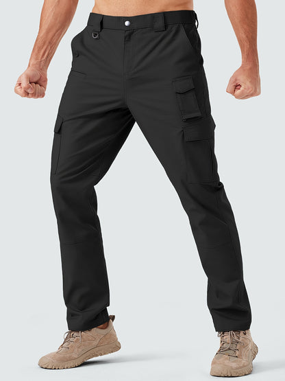 31' Men's Work Pants Cargo Pants Loose Casual Multi Pockets Outdoor Pants Color Block Straight Leg Cargo Pants with 8 Pockets