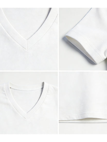 Men's HY01-Black-3pcs V-Neck Slim-Fit T-Shirt - product view 36