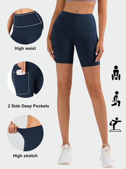 Women's Black Polyester High-Waist Shorts - product view 23