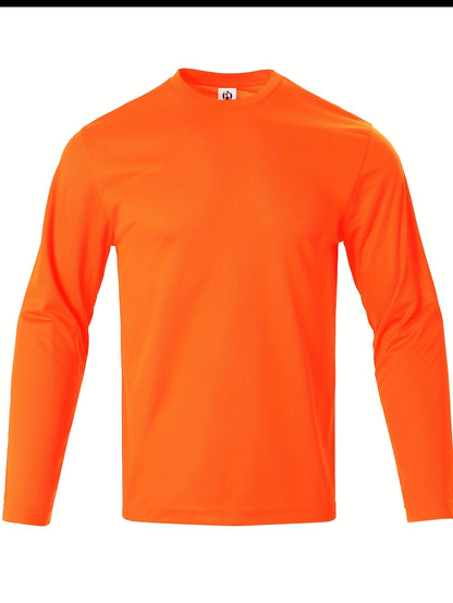 5pcs Men's Casual Sports T-shirt, Breathable And Quick Drying, Suitable for Work Clothes, Fishing Clothes, Construction Site Clothes, Team Building Clothes