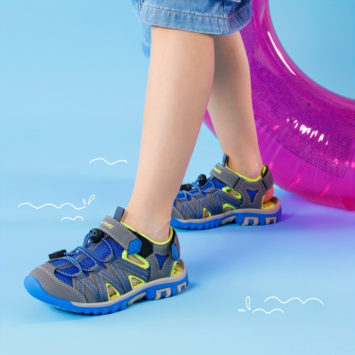 Boys Girls Closed-Toe Outdoor Summer Stylish and Comfortable Fashion Sandals Outdoor Walking Fashion Outdoor Shoes Little Kid/Big Kid Quick On and Off Suitable for Different Occasions