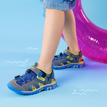 Boys Girls Closed-Toe Outdoor Summer Stylish and Comfortable Fashion Sandals Outdoor Walking Fashion Outdoor Shoes Little Kid/Big Kid Quick On and Off Suitable for Different Occasions