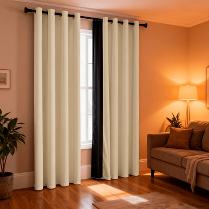 Blackout Curtain Panels - Thermal Lining and Grommet Top