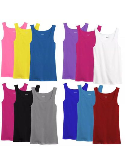 Women's 6 Random colors Cotton Sleeveless Tank Top - product view 2