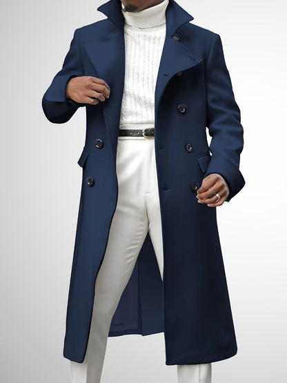 Men's Versatile Wool Blend Double-Breasted Coat