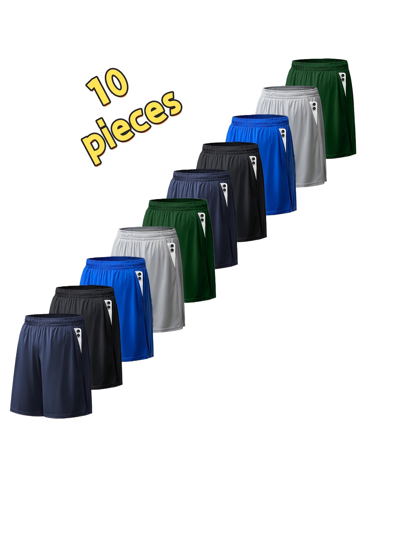 Men's Multicolor Polyester Shorts - product view 8