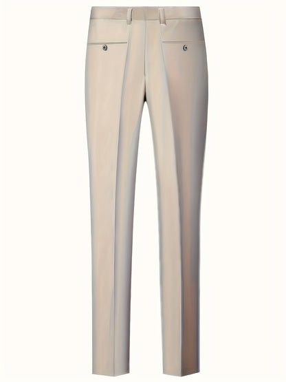 2pcs Men's Suit Fashion Outfit - Jacket, Trousers - Elegant for Business and Casual Wear, Suitable for Banquets and Parties.