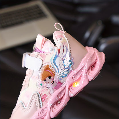 New Year Light Up Sneakers For Girls | LED Light Up Toddler Sneakers Girl | Glow In The Dark Cartoon Shoes, Perfect Kids Gift Idea