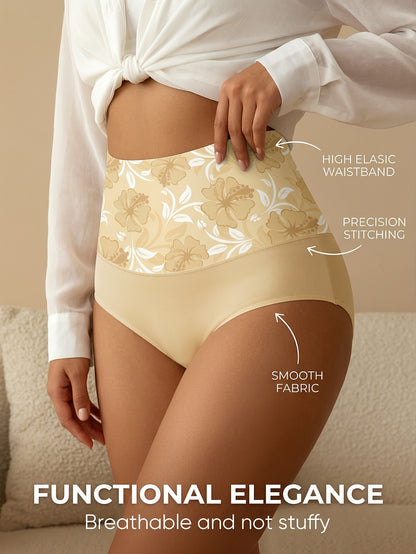 6pcs Women'S Underwear Nylon Tummy Control Soft And Breathable Comfortable Floral Pattern Daily Commuting And Leisure Activities 26Ss
