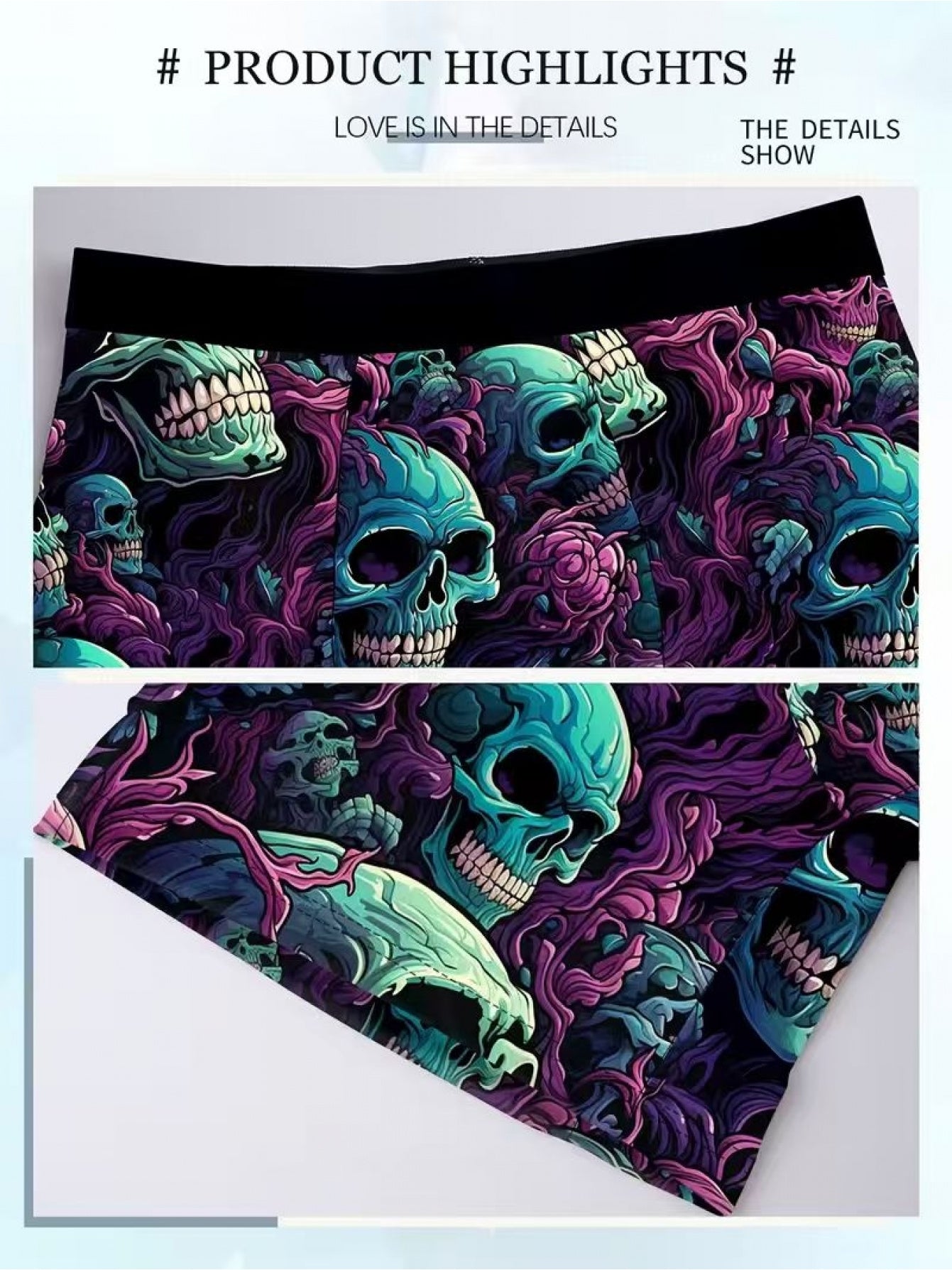 8pcs Men's Graffiti and Game Controller Boxer Briefs- Breathable Quick-Dry Polyester Fiber, Medium Elasticity, Random Camouflage Print for Home, Swimming, and Casual Wear, Playful Pattern Boxer Briefs|Comfortable and Well-fitting Boxer Shorts
