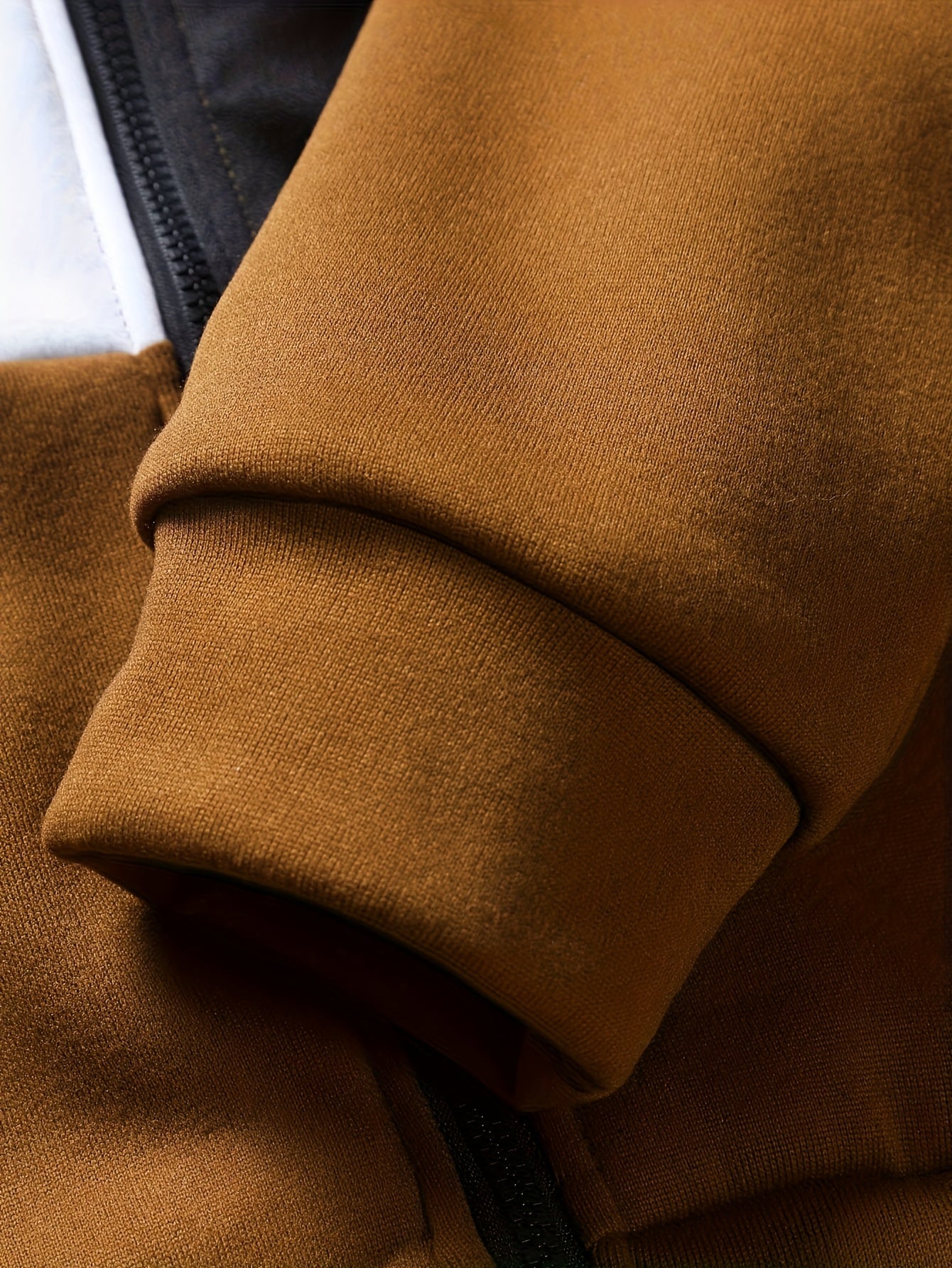 Men'S Clothing, Contrasting Long-Sleeve Zip-Up Hooded Jacket And Drawstring Pants Two-Piece Set for The Outdoors