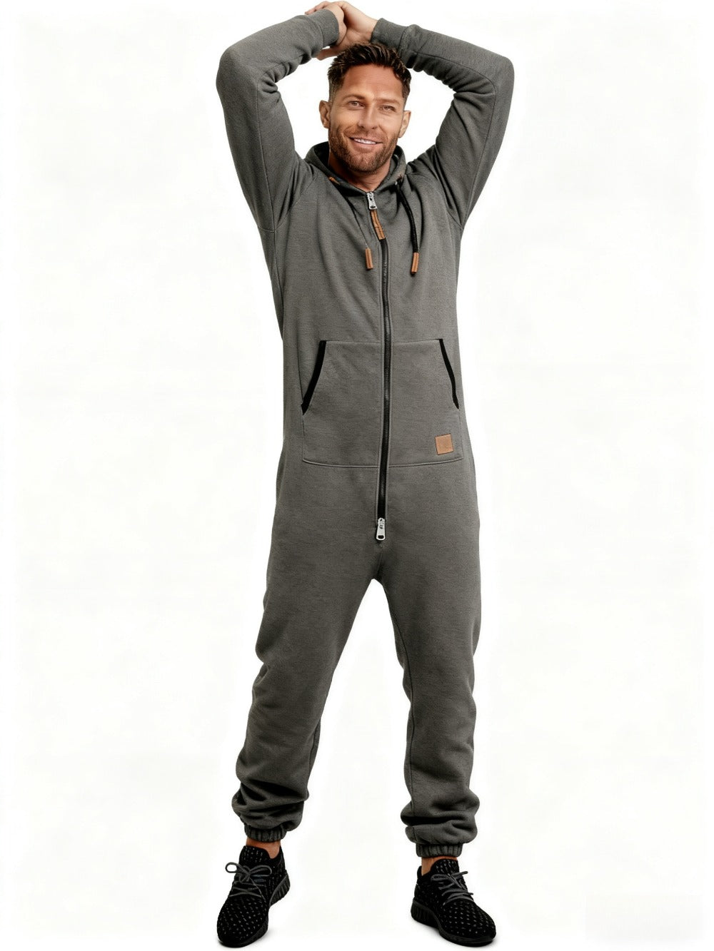 Men's Hooded Coveralls - Full-Zip One-Piece Design Style 4757