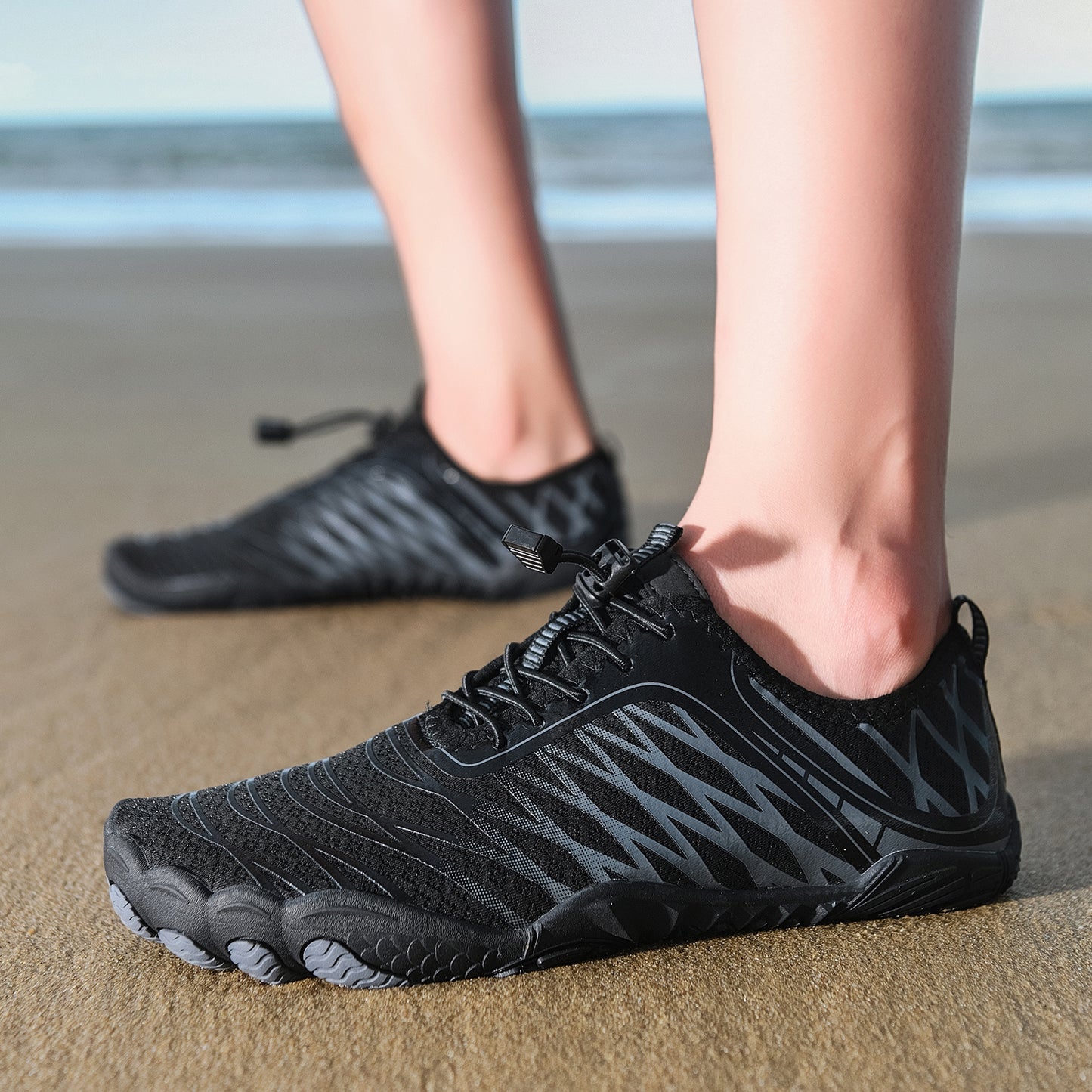 Lightweight Water Shoes for Couples, Yogada Fitness Sports Sneakers, 1Stoutdoor Beach Swimming Shoes with Faux Sole And Fabric Lining