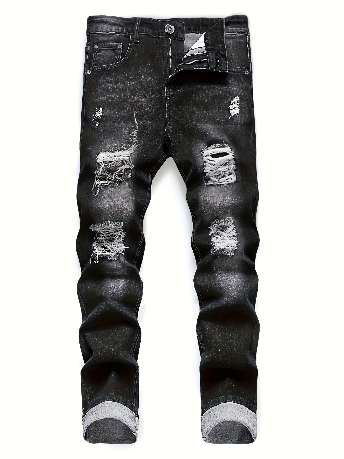 Men'S Slim Fit Ripped Jeans - Trendy Distressed Style - (Limited Sizes!)