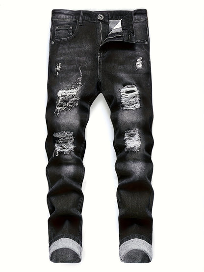 Men'S Slim Fit Ripped Jeans - Trendy Distressed Style - (Limited Sizes!)