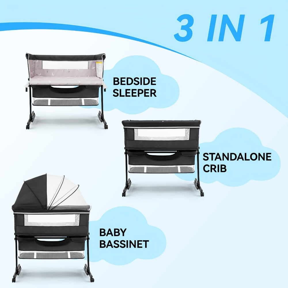 Baby Bassinet - Portable Foldable Bedside Cradle