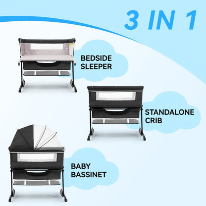Baby Bassinet - Portable Foldable Bedside Cradle
