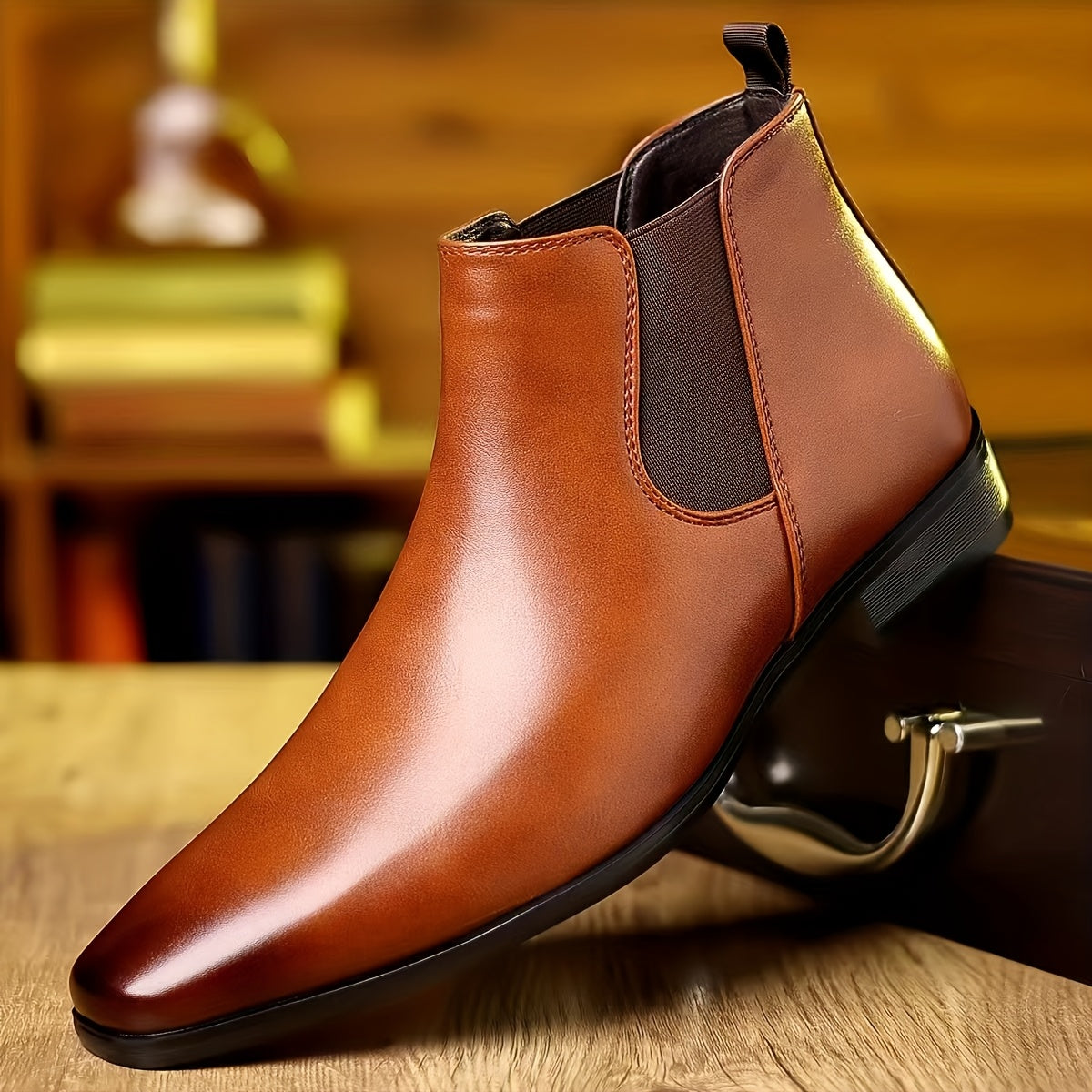 Local Warehouse Men's Business Formal Casual Shoes, Soft And Comfortable Ankle Boots, Party Shoes, Fashionable And Versatile High-end Fashion Shoes, Wedding Party's Boots