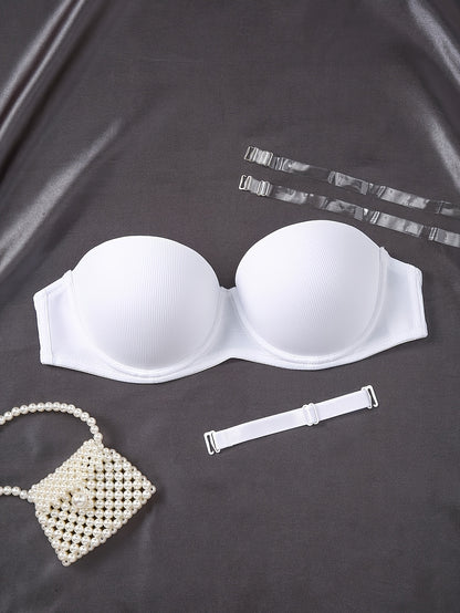 Strapless Invisible Bra, U-shaped Backless Push-up And Non-slip, Invisible And Non-slip When Wearing A Backless Dress Or Tube Top, A Must-have Underwear for Parties And Dates for Both Big And Small Breasts
