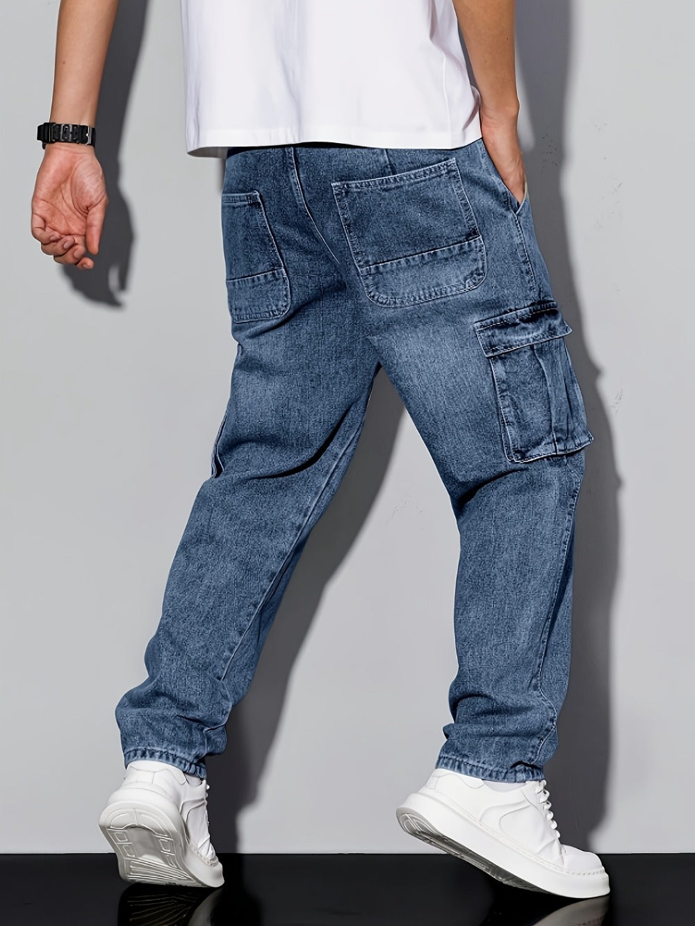 Men's Straight Leg Jeans - Classic Wash Clean Finish Travel 624805