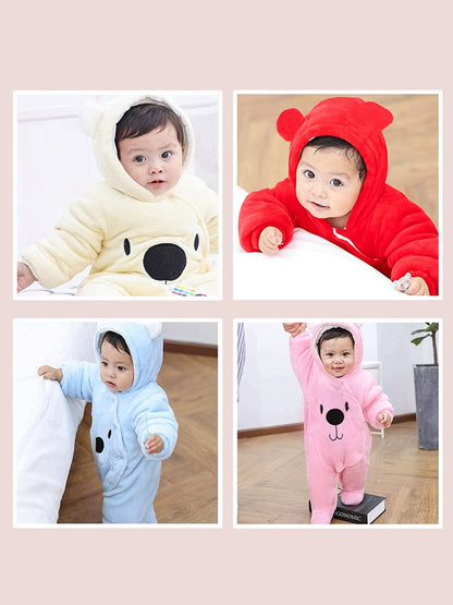 Baby Newborn Snowsuit Winter Hooded Footie Fleece Jumpsuit for Infant Girls Boys, for Outdoor