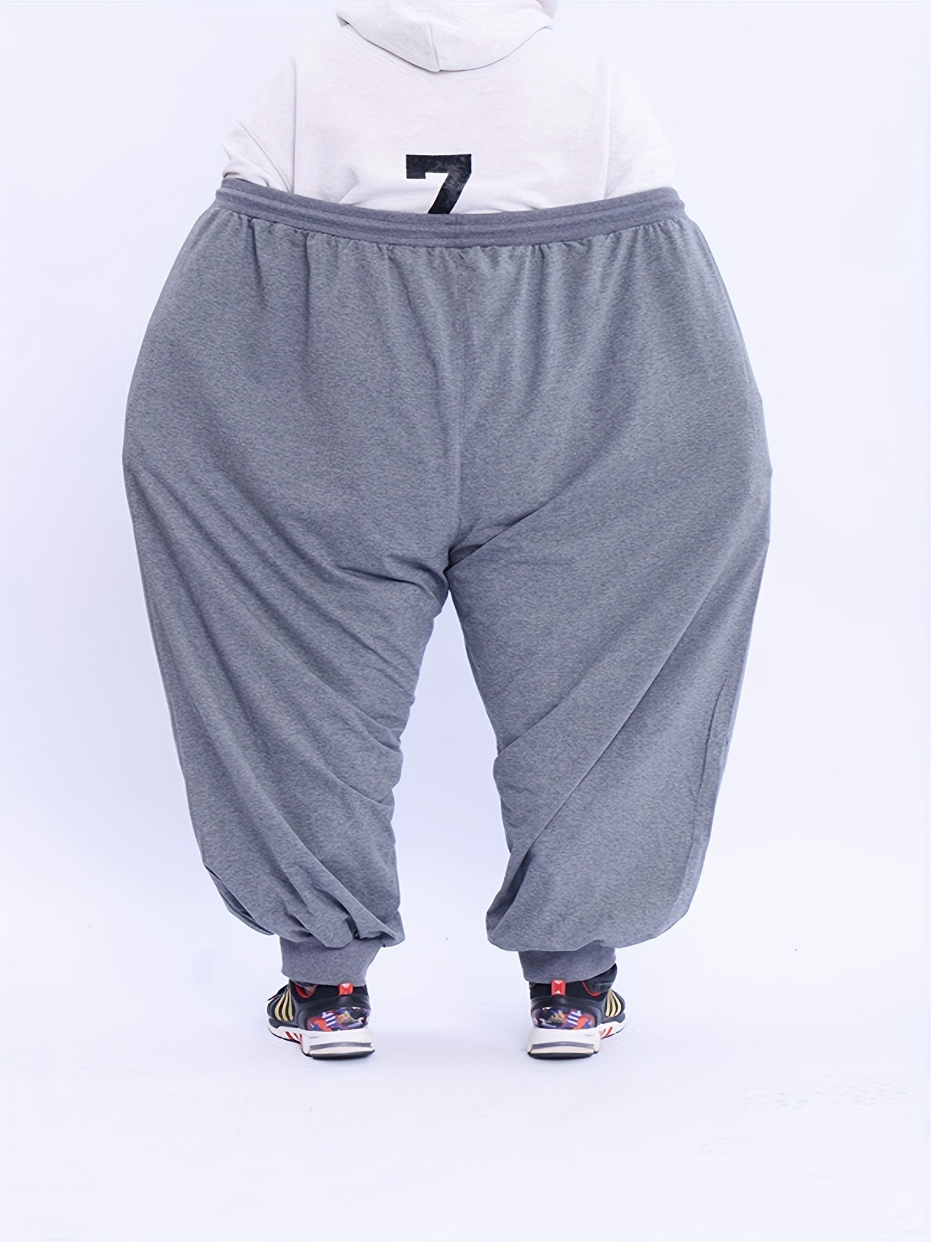 Men'S Plus Size Casual Sports Trousers 2XL-9XL - Loose Fit, High Stretch, Zipper Closure, All-Season Comfort, Weekend Casual Attire, Casual Sports Apparel | Relaxed Fit Trousers | Comfortable Design