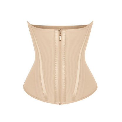 Feelingirl Plus Size Adjustable Hooks And Zipper Long Torso Tummy Control Corset Latex Waist Trainer for Women, 15 Steel Boned Back Support Waist Trainer Belt