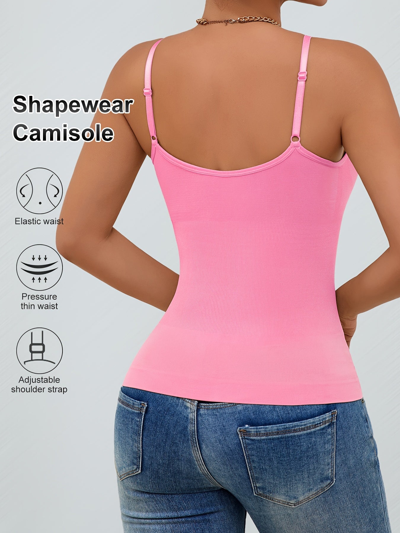 2pcs Women'S Waist Cinching Tank Top, Tight Fitting Waist Cinching Body Shaping Sleeveless Top With Adjustable Shoulder Straps, Body Shaping Tank Top