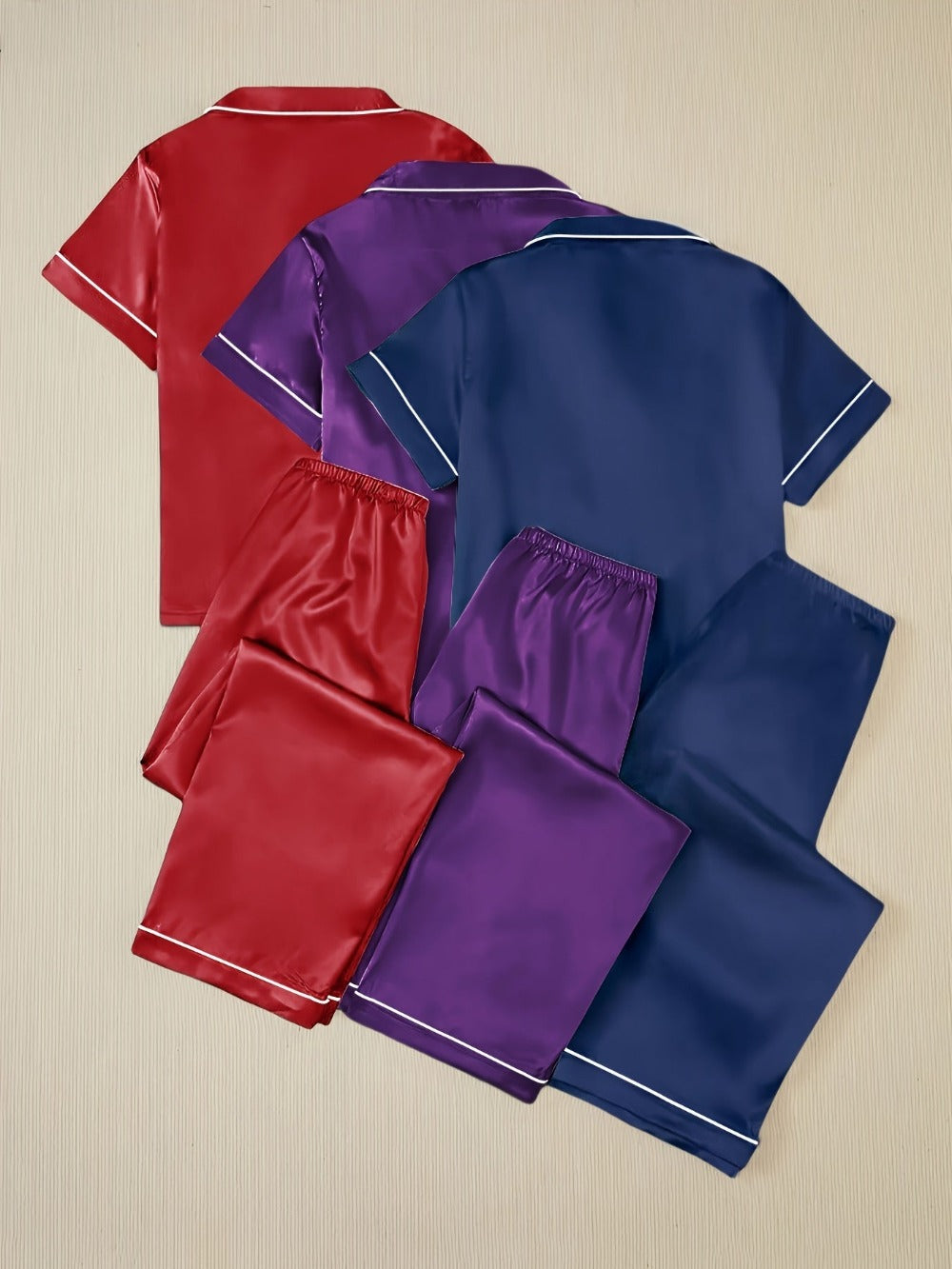 Unisex Pajama Set - Satin Style 61189