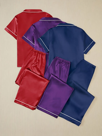 Unisex Pajama Set - Satin Style 61189