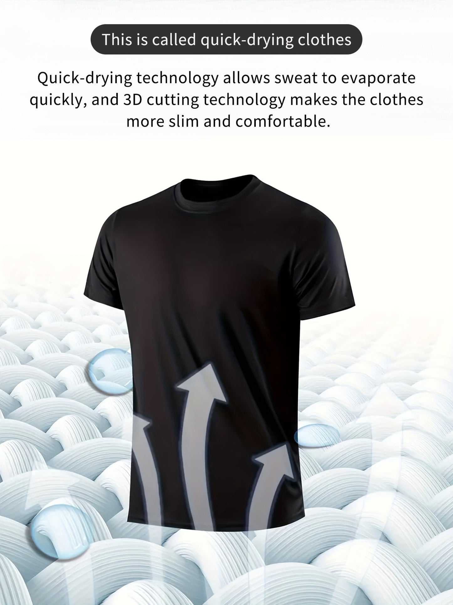 Men's 9 Mixed Colors Polyester Short-Sleeve T-Shirt - product view 2