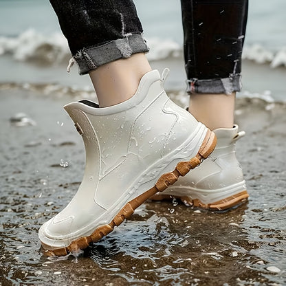 Women's Deck Boots High Quality Fishing Rain Boots, Non Slip Neoprene Boots High Traction Salt Water Ankle Boots for Outdoor Fishing, Boating, Sailing