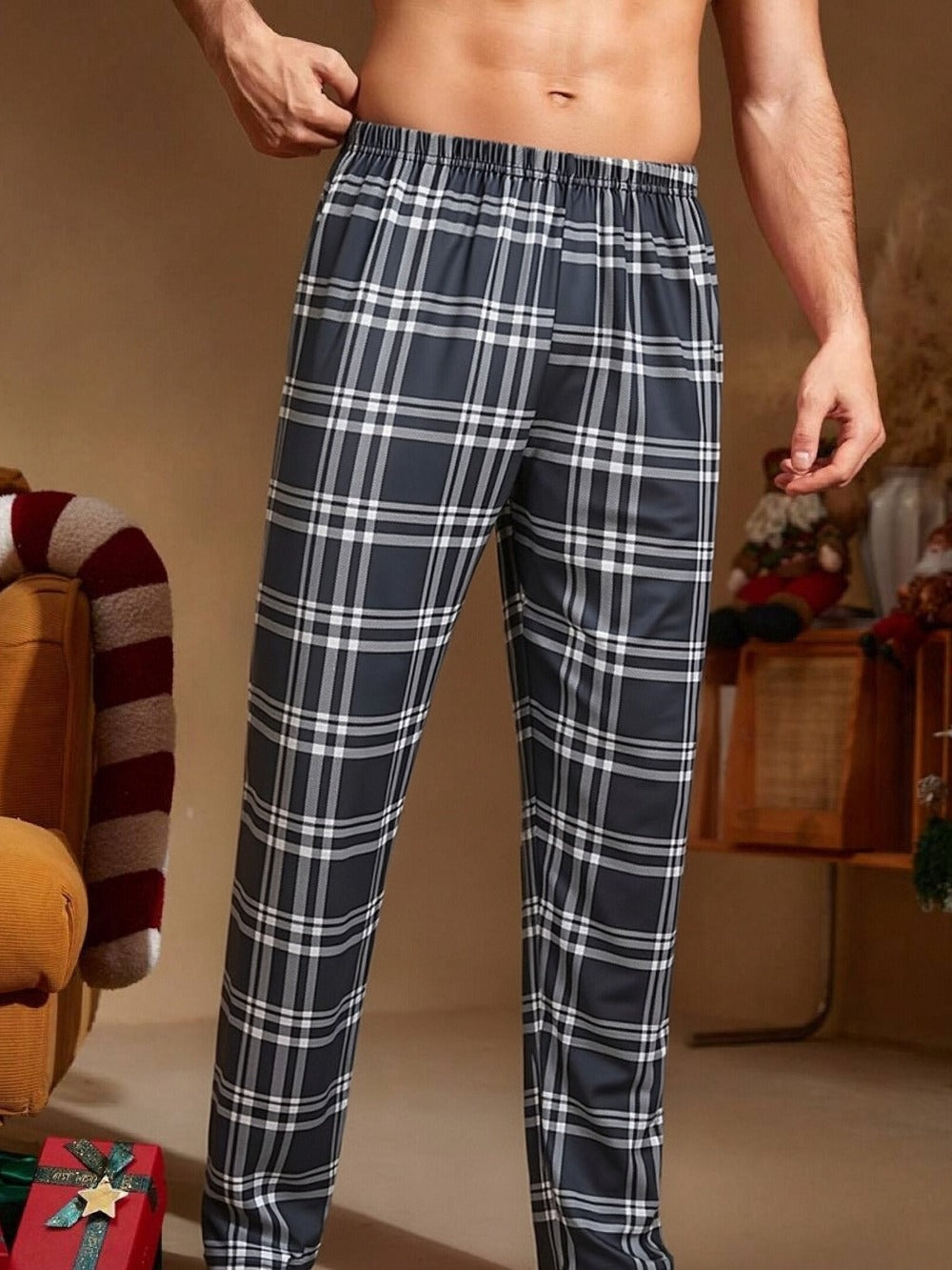 Men's Pajama Pants - Plaid Style 788325