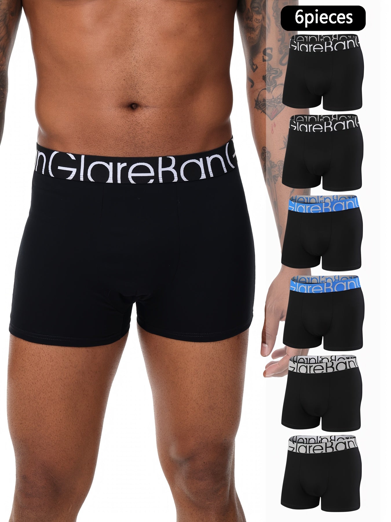 6pcs Pack Cotton Boxer Shorts Men Underwear Soft Male Underpants for Men Briefs Boxershorts Sports