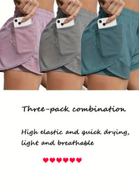 3pcs purple+gray+green