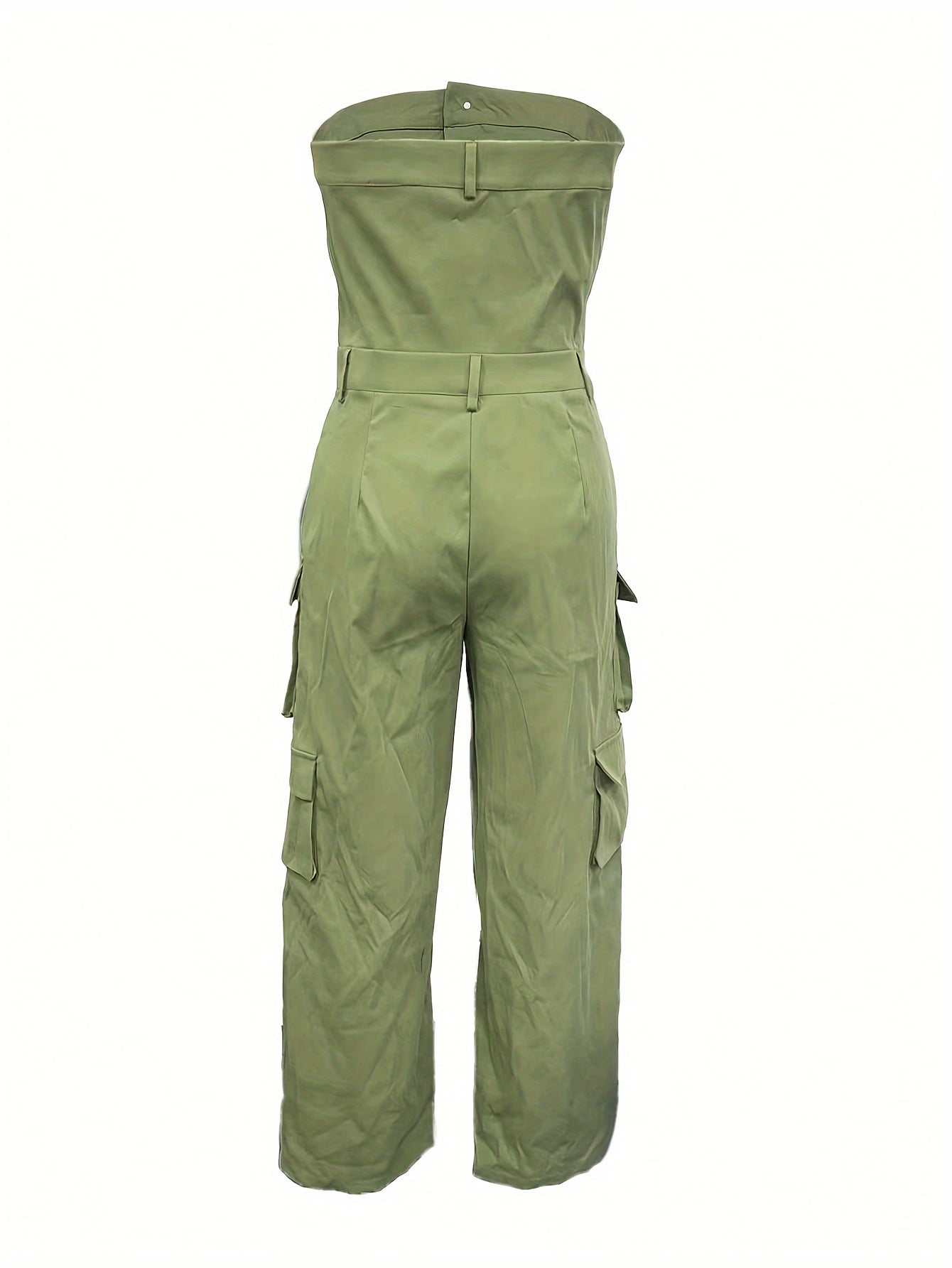 Ladies Tube Top One-piece Suit Pants, Women'S Strapless One-piece Suit With Pants, Summer And Spring Casual Sexy Women'S Dress Pants, Women'S Clothing Set